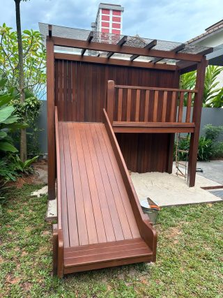 CUSTOM SOLID CHENGAL TIMBER PLAYHOUSE